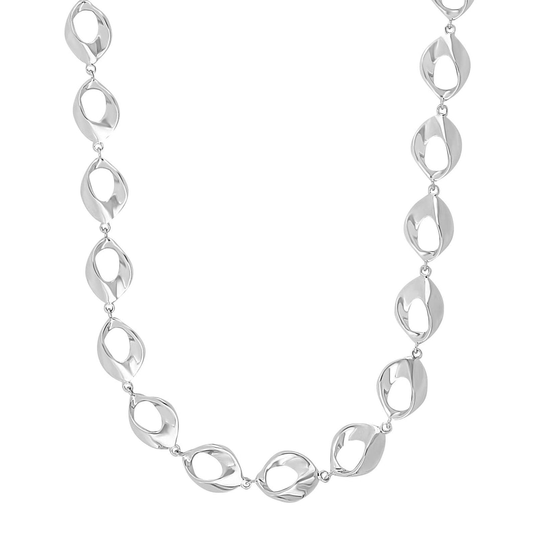 Rhod. silver necklace