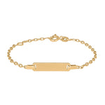 9ct. gold bracelet w/plate