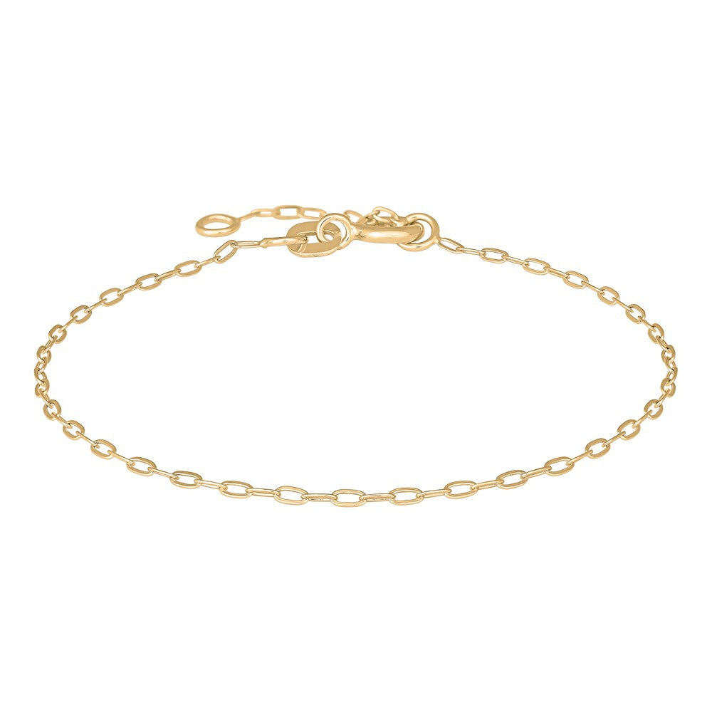 9ct. gold bracelet facet anchor