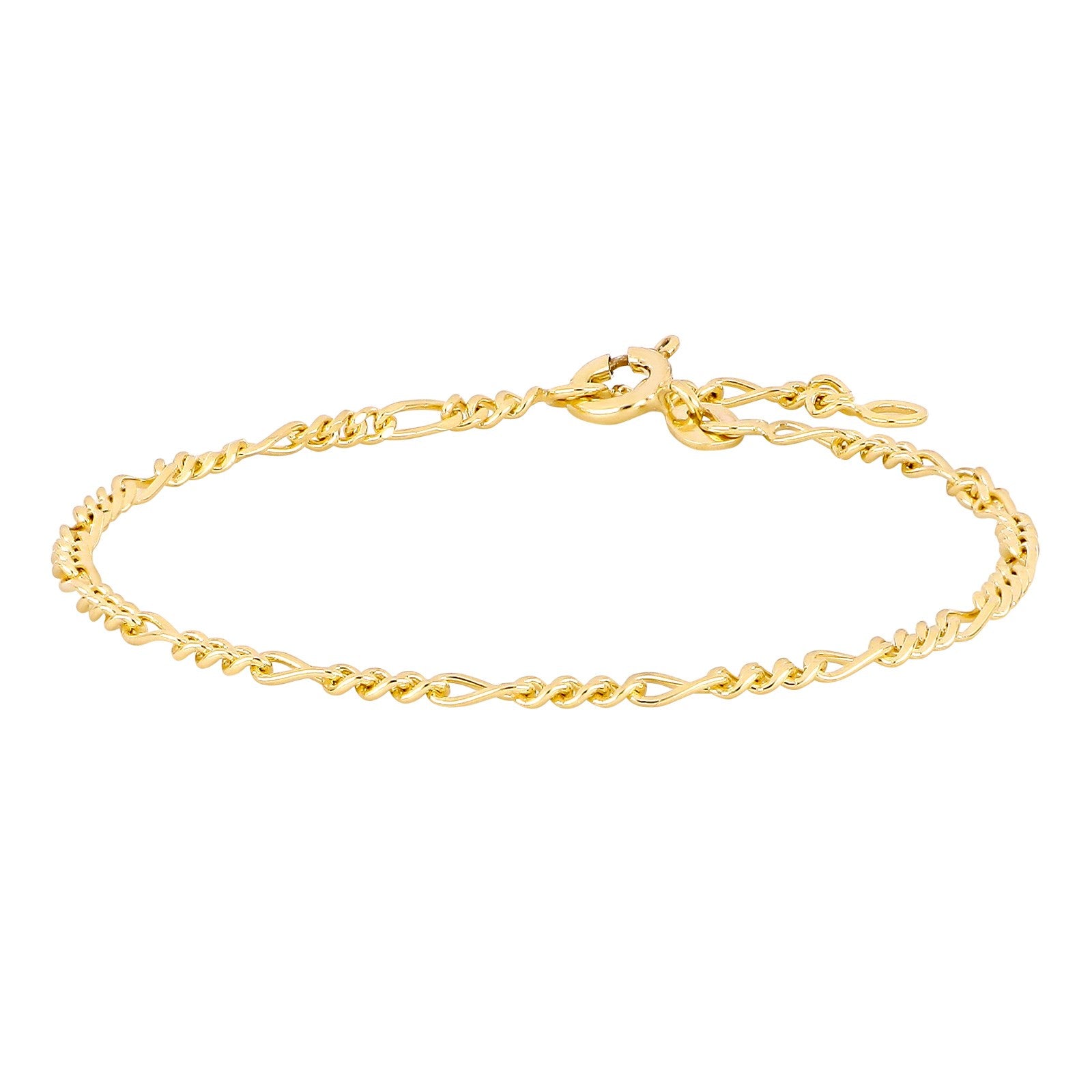 9ct. gold bracelet figaro 60 wire