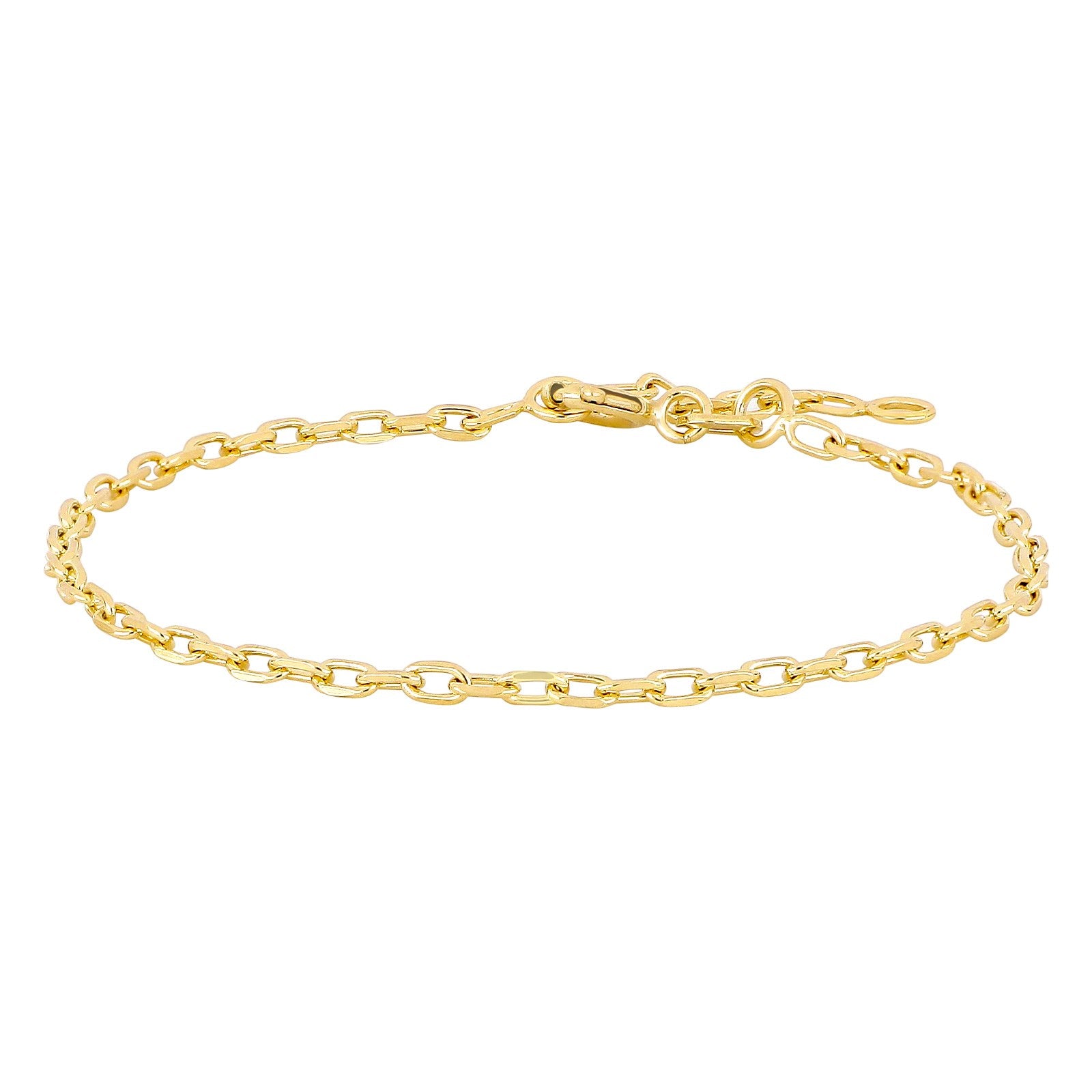 9ct. gold bracelet facet anchor