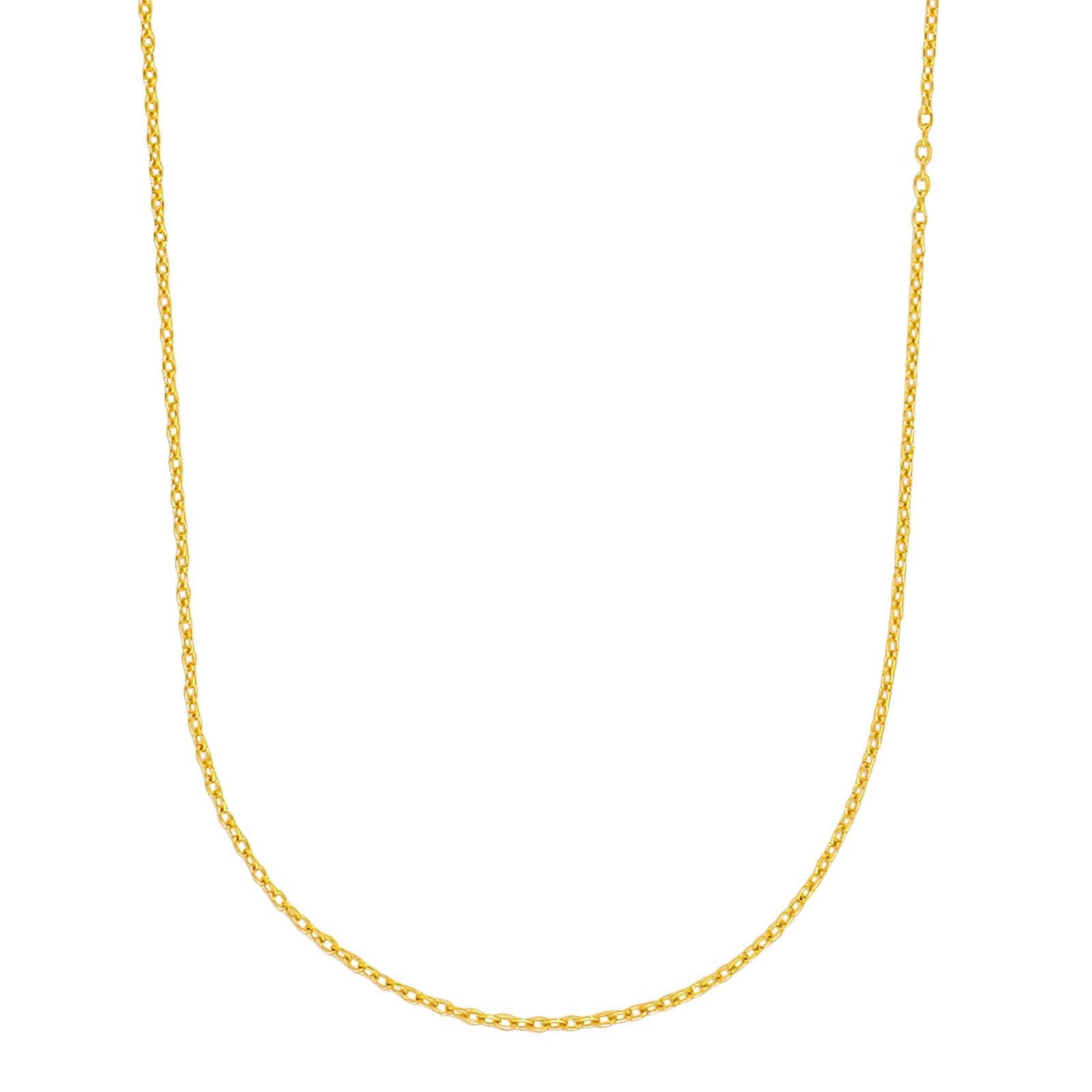 9ct. gold chain round anchor