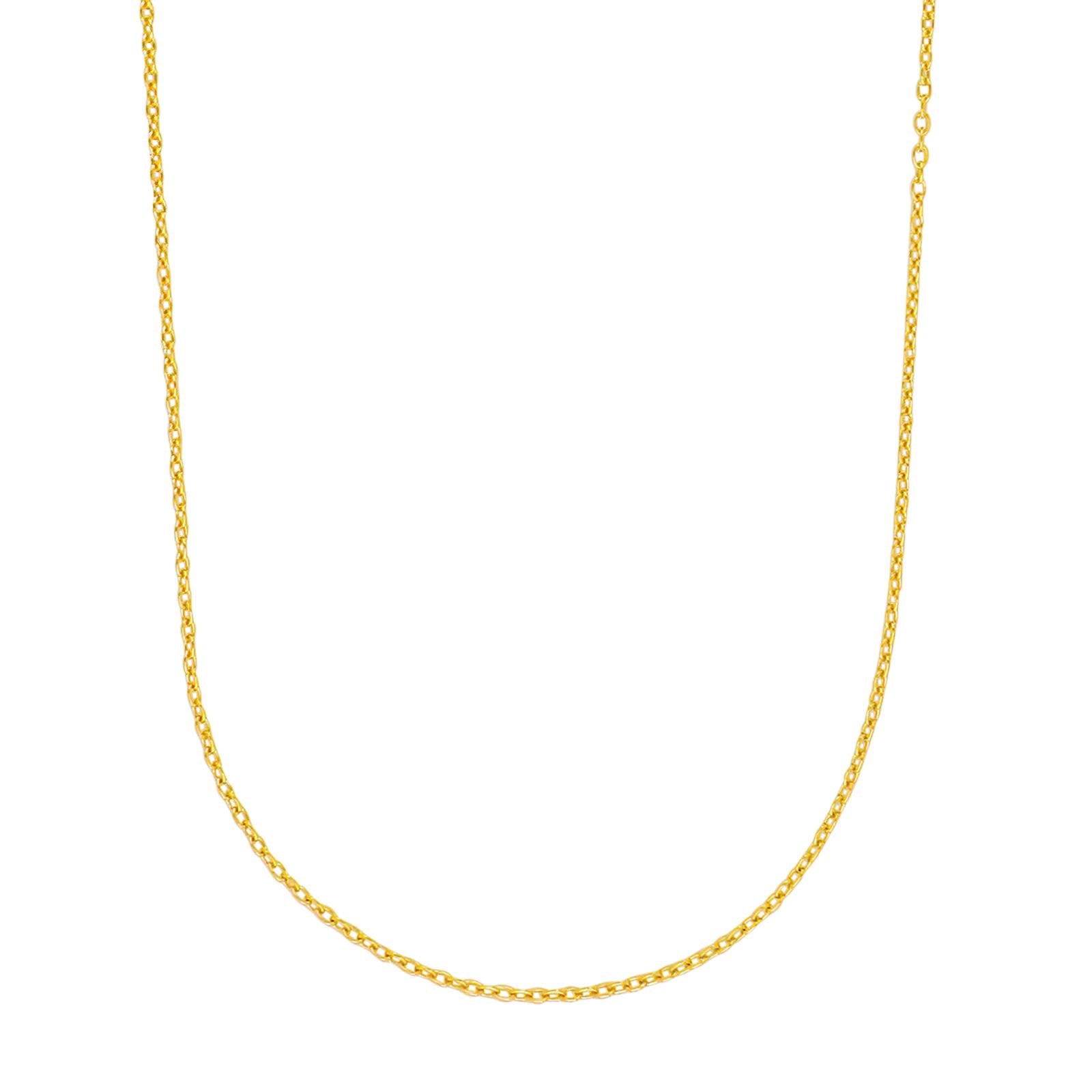 9ct. gold chain round anchor