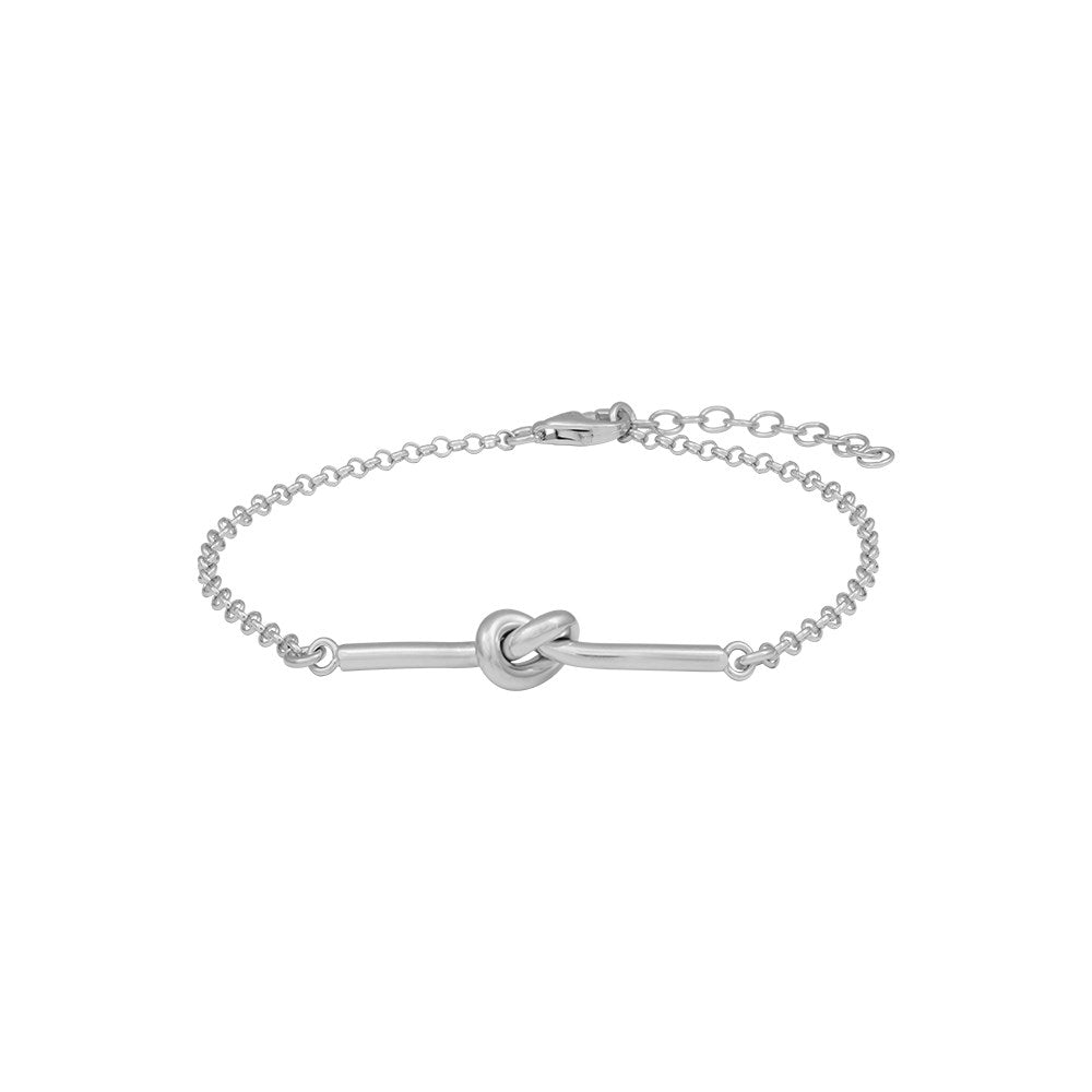 Rhod. Silver bracelet 17+2cm