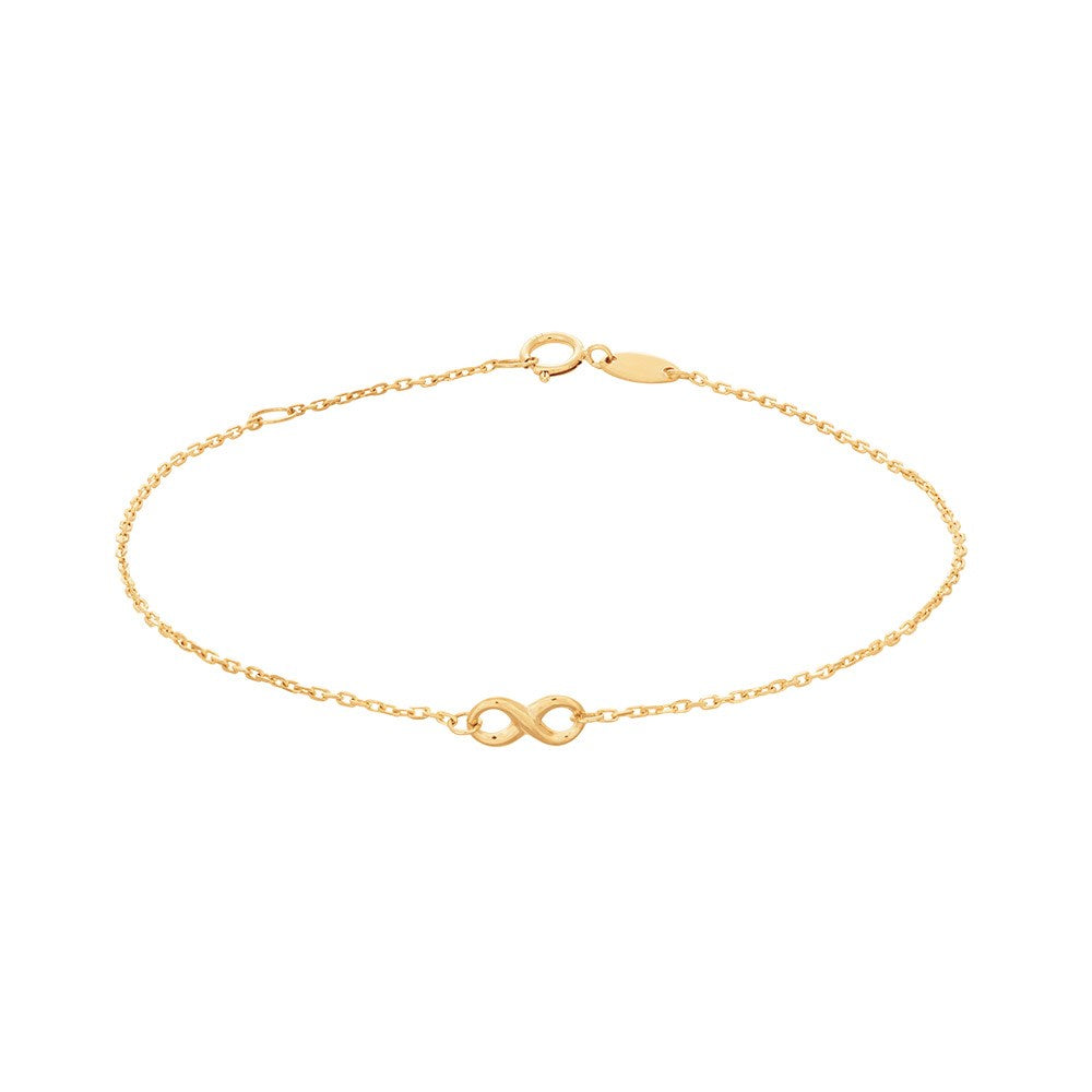 8kt. guldarmbånd m/8mm uendelighedstegn