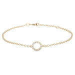 8ct. gold bracelet circle w/cz