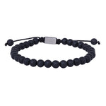 SON armbånd matt black onyx 19cm - 25cm