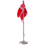 Fortinnet flagstang m. dåbsfod, 38,5 cm