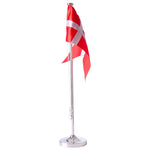 Forkromet flagstang m. dåbsfod, 38,5 cm