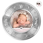 Tin fotoramme (rund) prinsesse Ø18cm