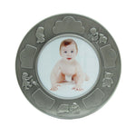 Fortinnet fotoramme (rund) m. piger