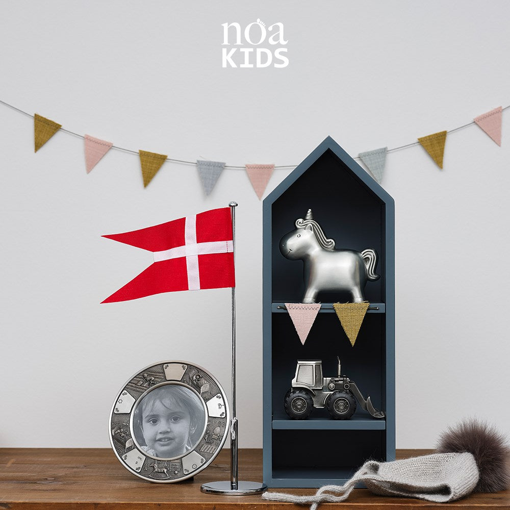 Tin fotoramme (rund) m. børneværelse Ø18