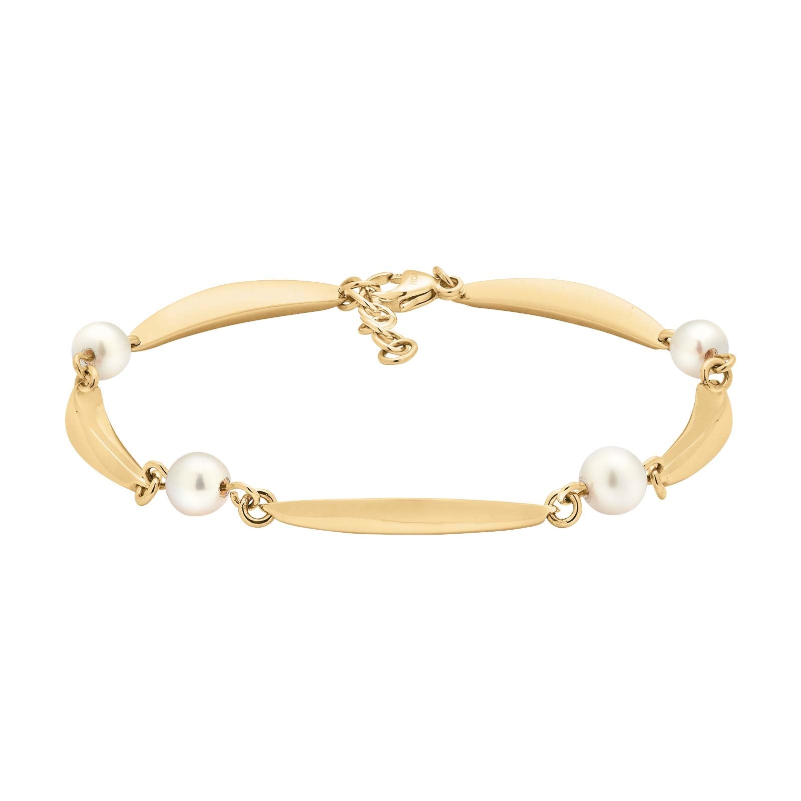 Siersbøl 14ct. gold bracelet pearl (FWP) 18+2cm