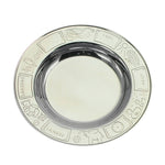 Forsølvet tallerken m. dåbsmotiver