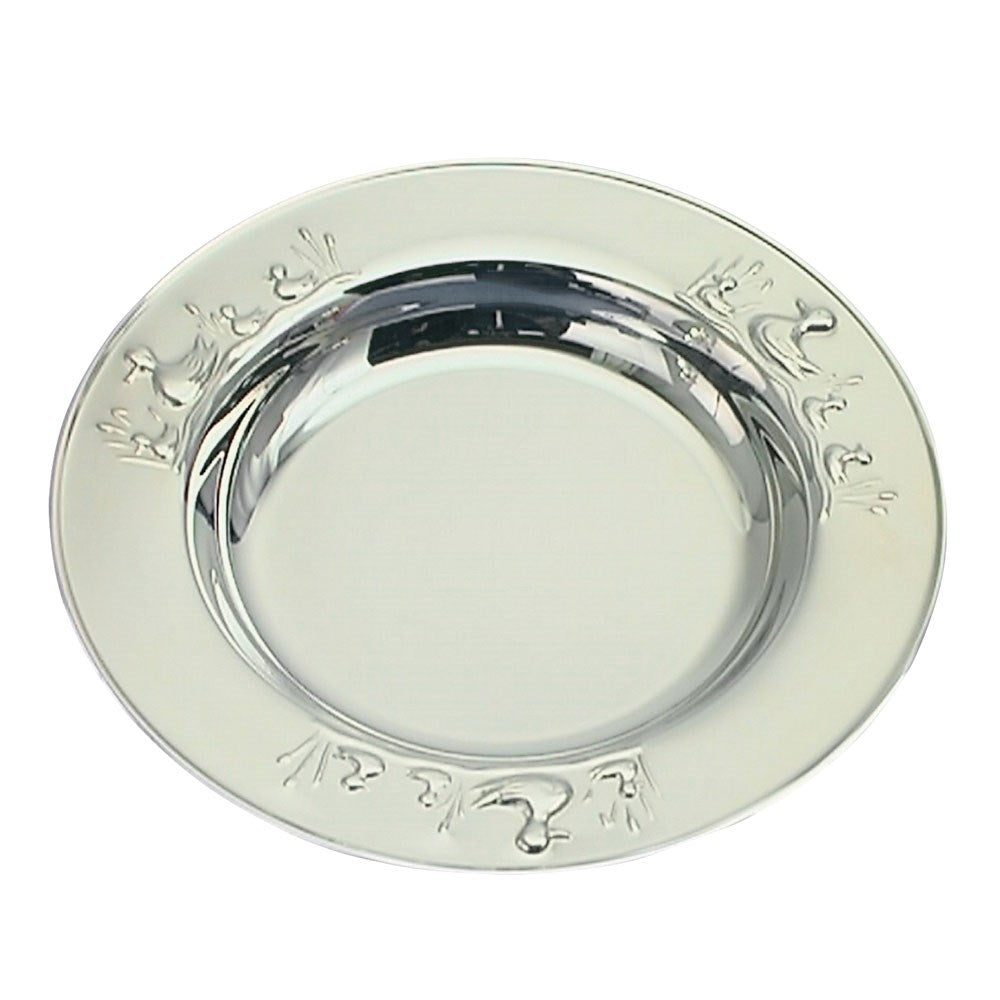 Sølv (925S) tallerken m. ænder