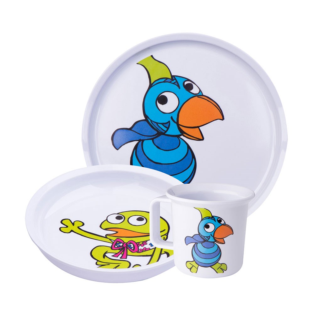 Chrildrens set melamine - Kaj & Andrea - 3 pcs.