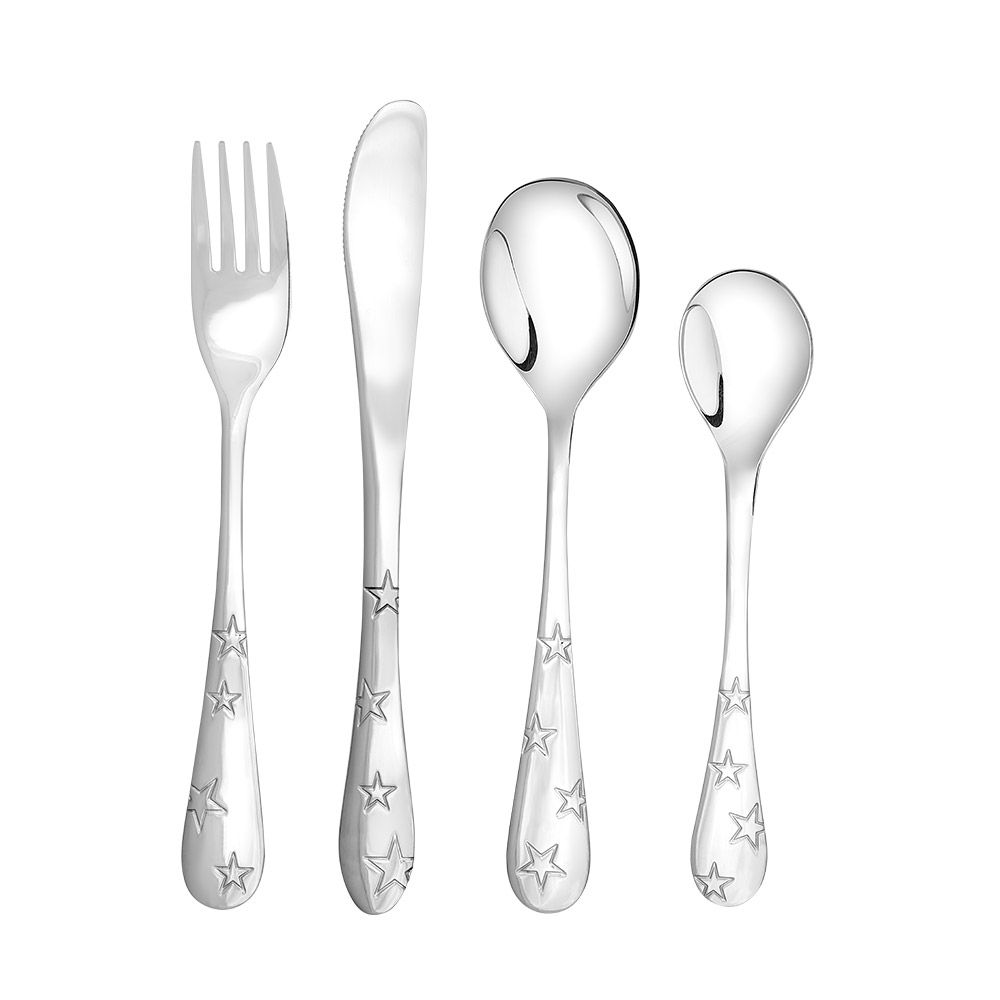 Rustfrit stål bestik m. stjerner