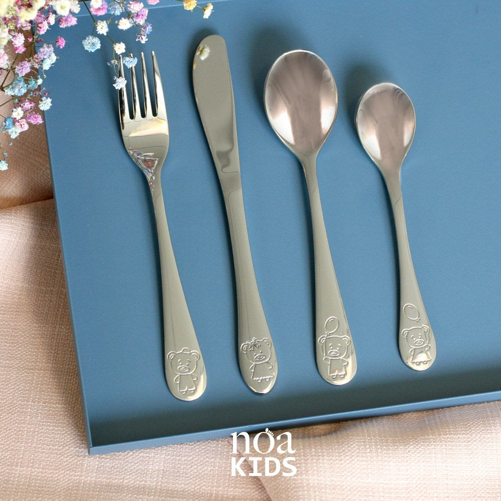 Rustfrit stål bestik m. bamser