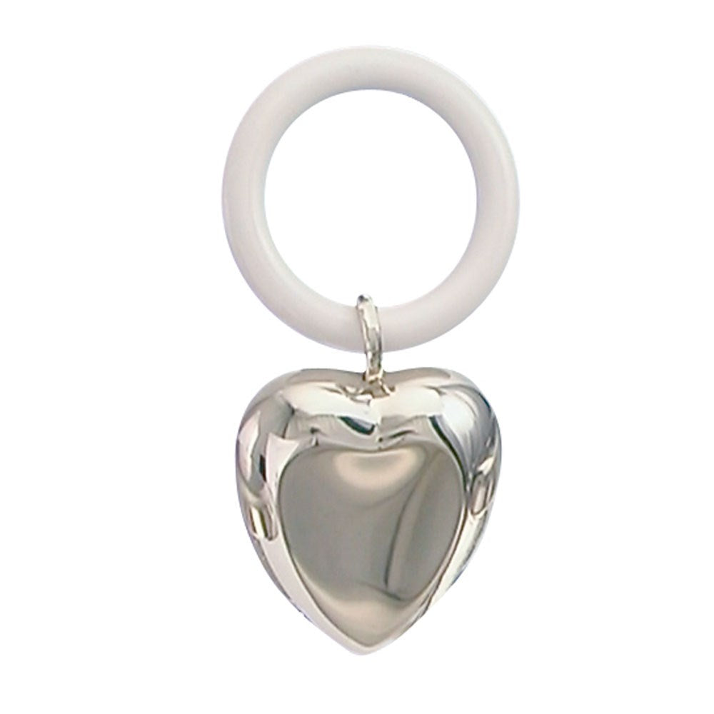 Sølv rangle hjerte  925