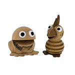 Træfigur, Kaj&Andrea 5/7cm, Egetræ