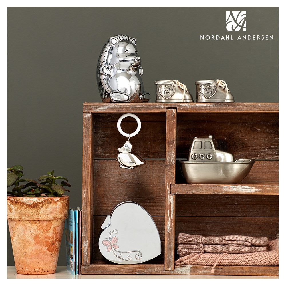 Fortinnet æske første tand/hårlok sko