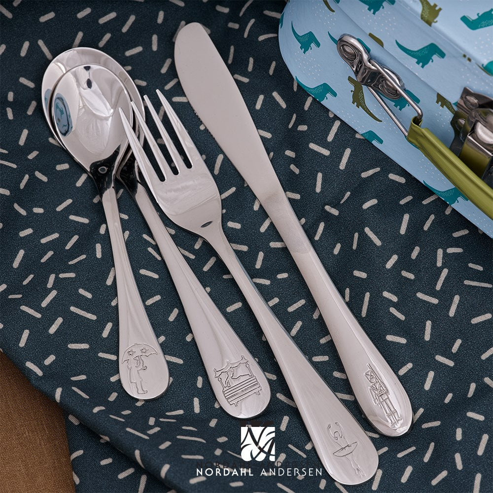 Forkromet æske lyserød min første tand/hår bamser