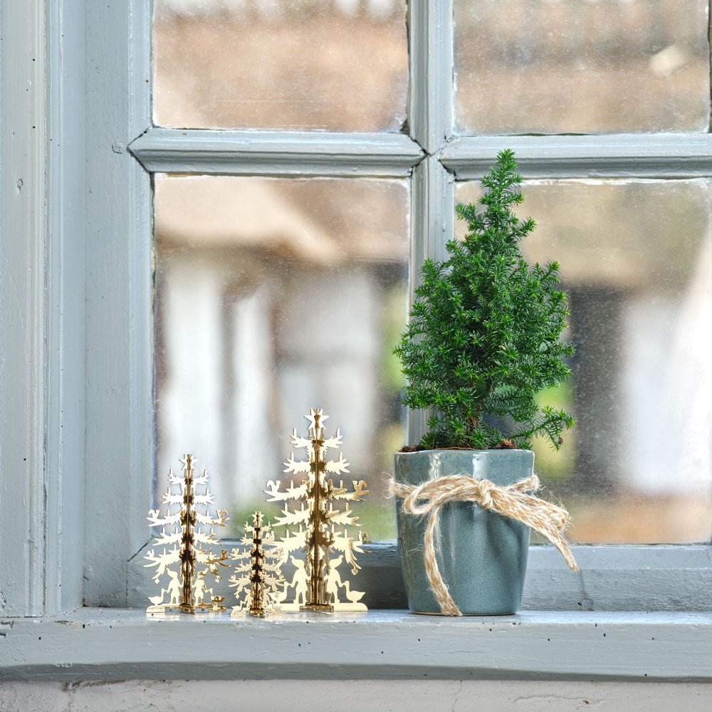 Tannenbaum mittel 15cm - vergoldet