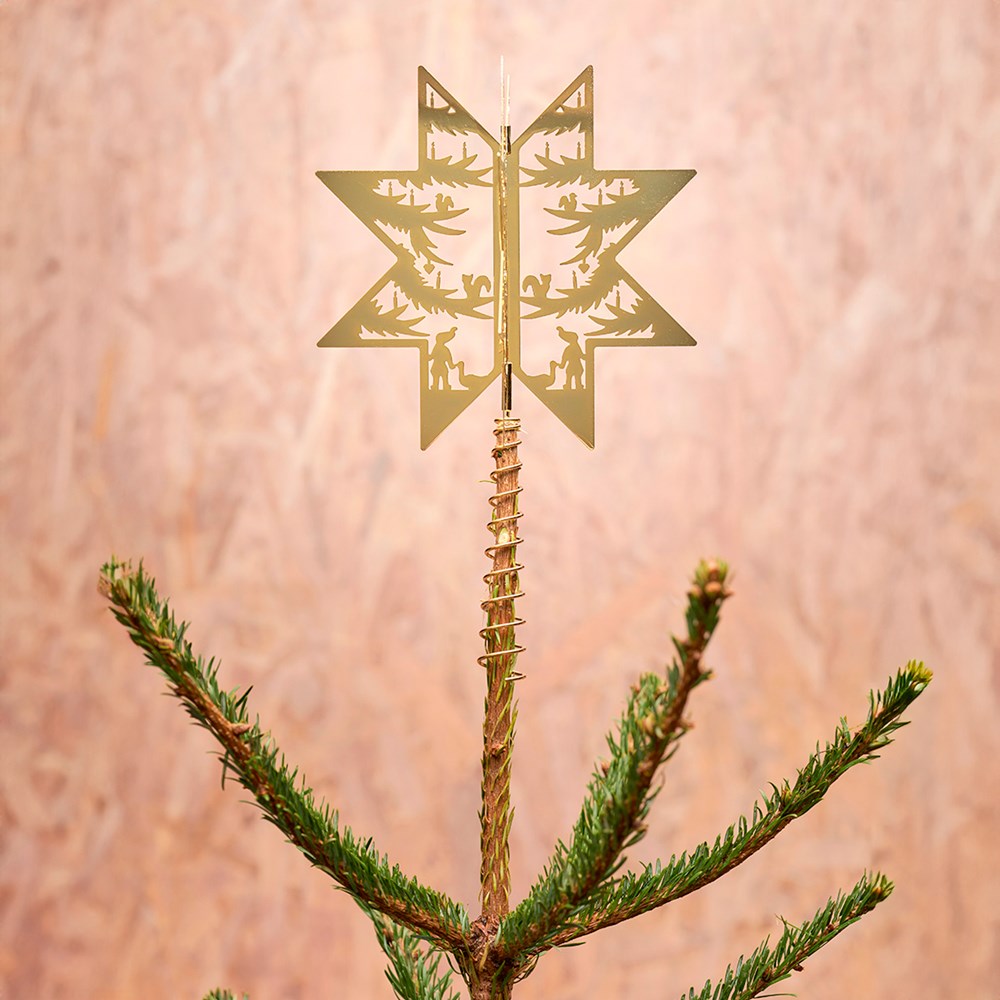 Star - Tree topper - gold-plated 19,5cm