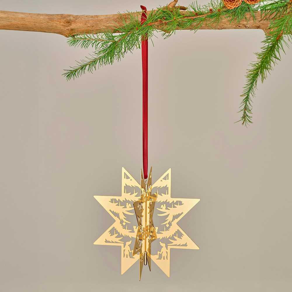 Star - Tree topper - gold-plated 19,5cm