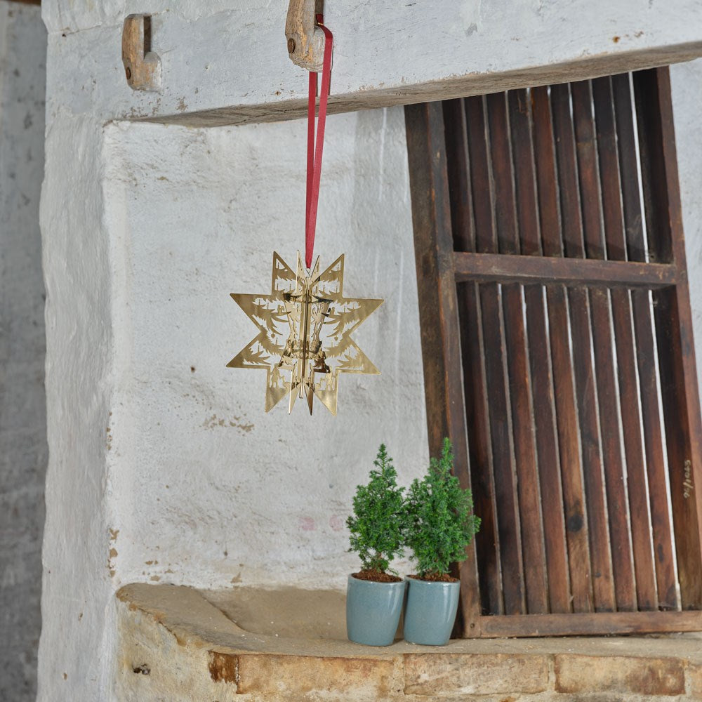 Star - Tree topper - gold-plated 19,5cm