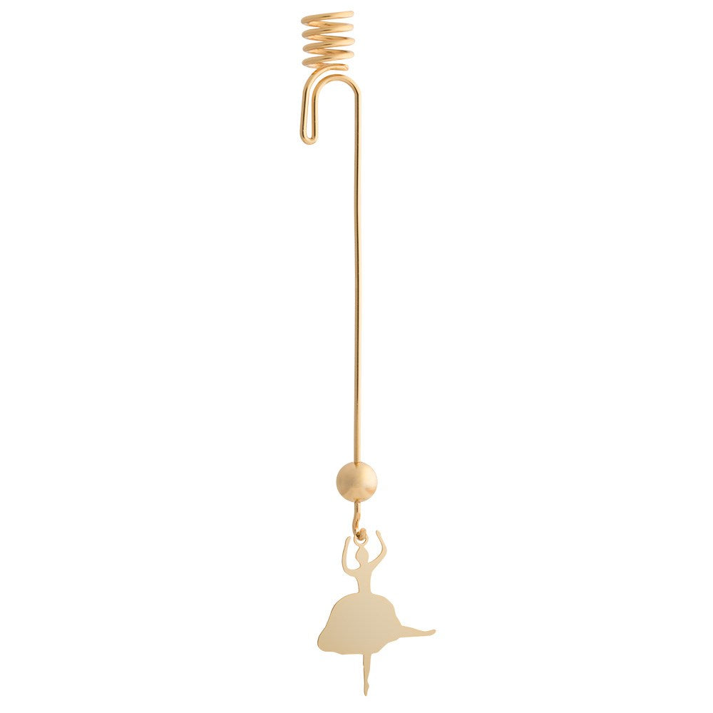 Candle holder - Ballerina - gold-plated