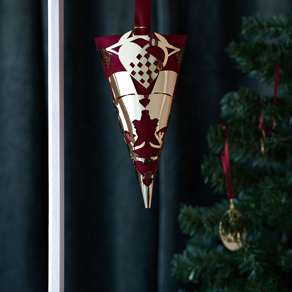 Cone 20cm  - anniversary - 18k gold plated