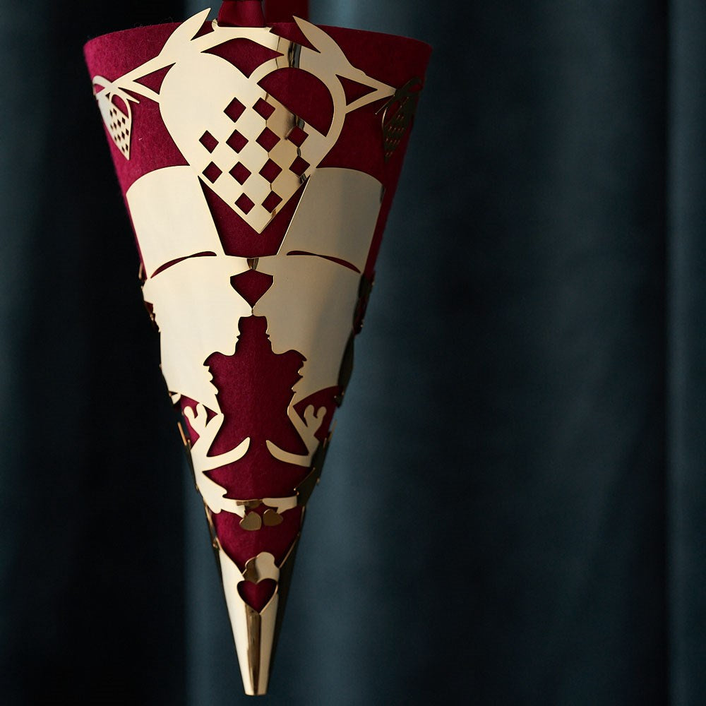 Cone 20cm  - anniversary - 18k gold plated