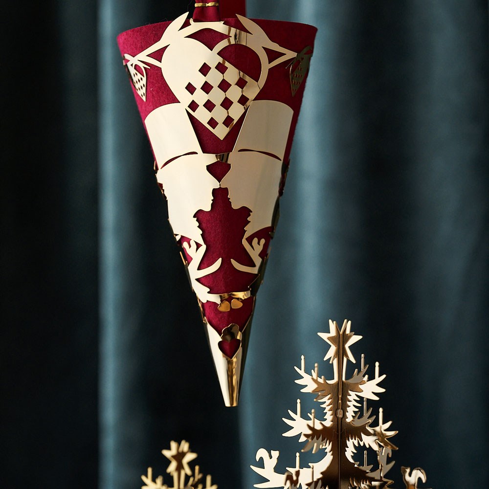 Cone 20cm  - anniversary - 18k gold plated