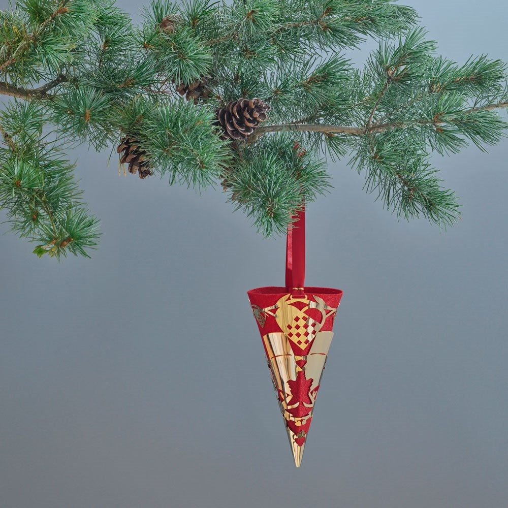 Cone 20cm  - anniversary - 18k gold plated