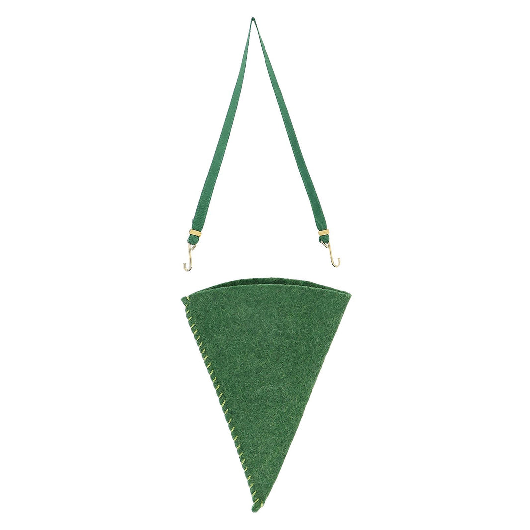 green felt and ribbon for cone