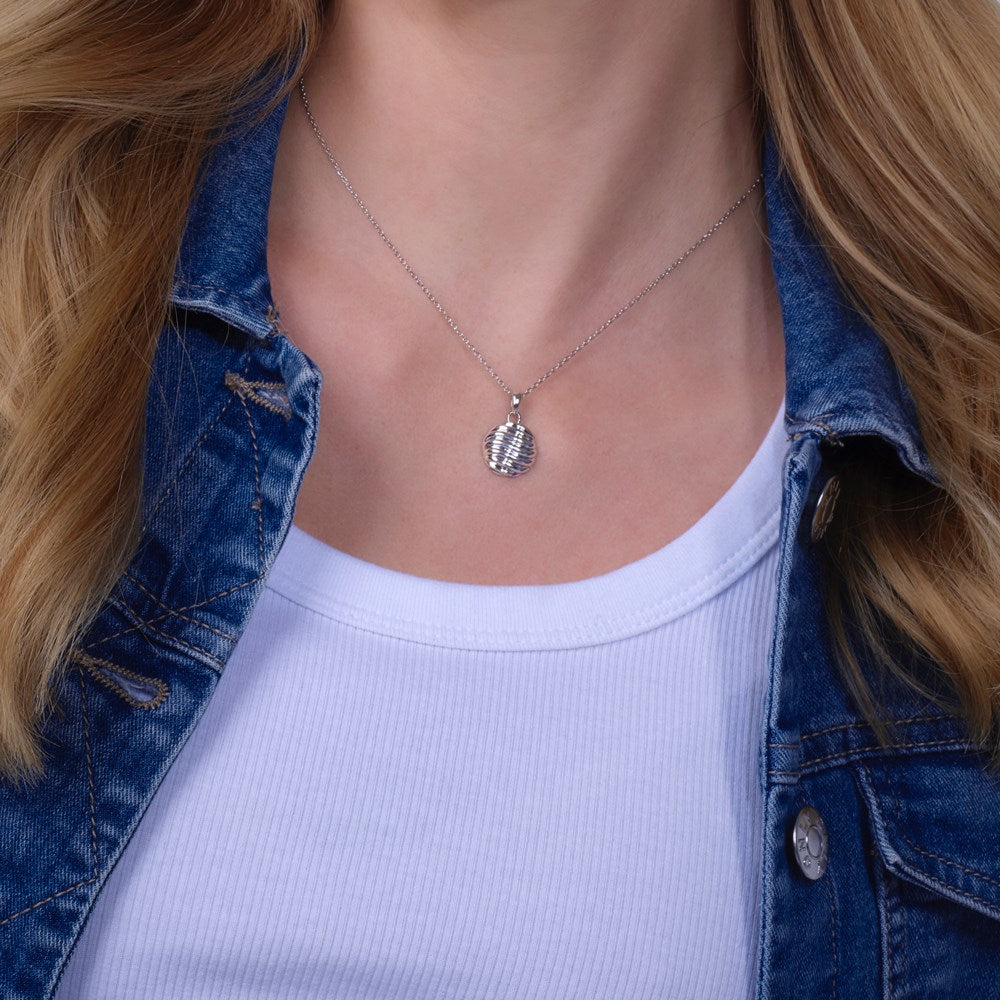 Silver necklace circle BREEZE52