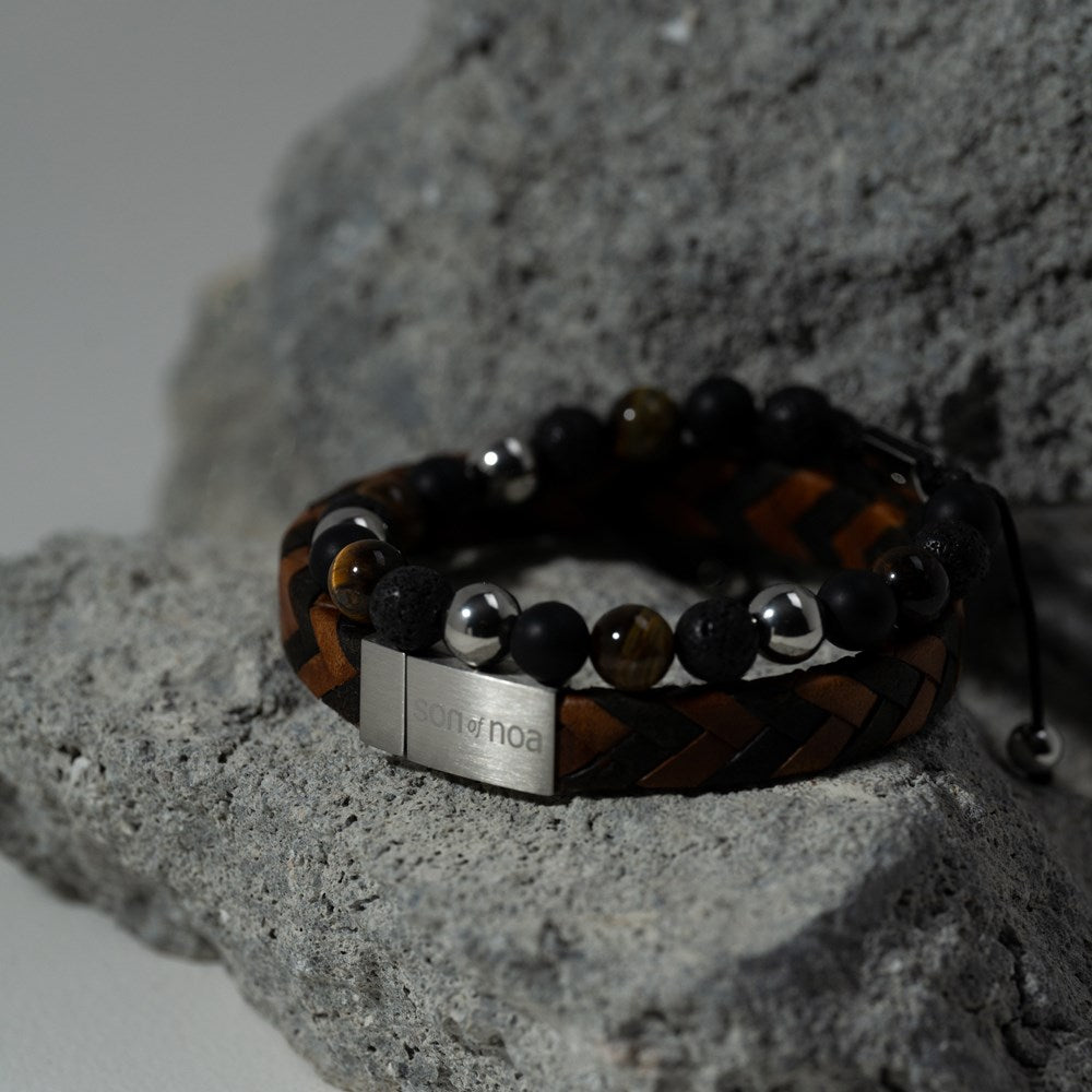 SON Armband dunkelbraunes Kalbsleder