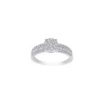 14kt. hvidguldsring m/dia. 0.48 ct W/SI