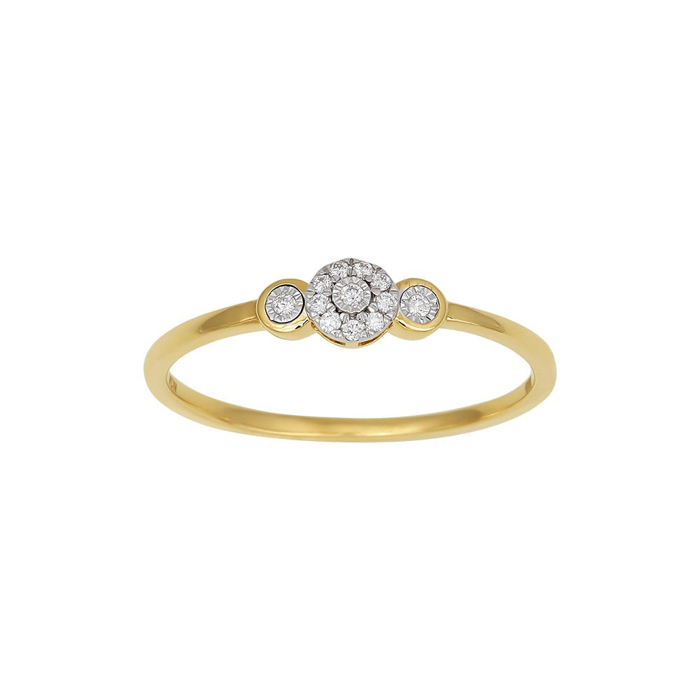 14kt. Goldring m/dia. 0.05ct W/SI