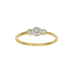 14kt. Goldring m/dia. 0.05ct W/SI