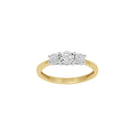 14kt. Goldring m/dia. 0.16ct W/SI