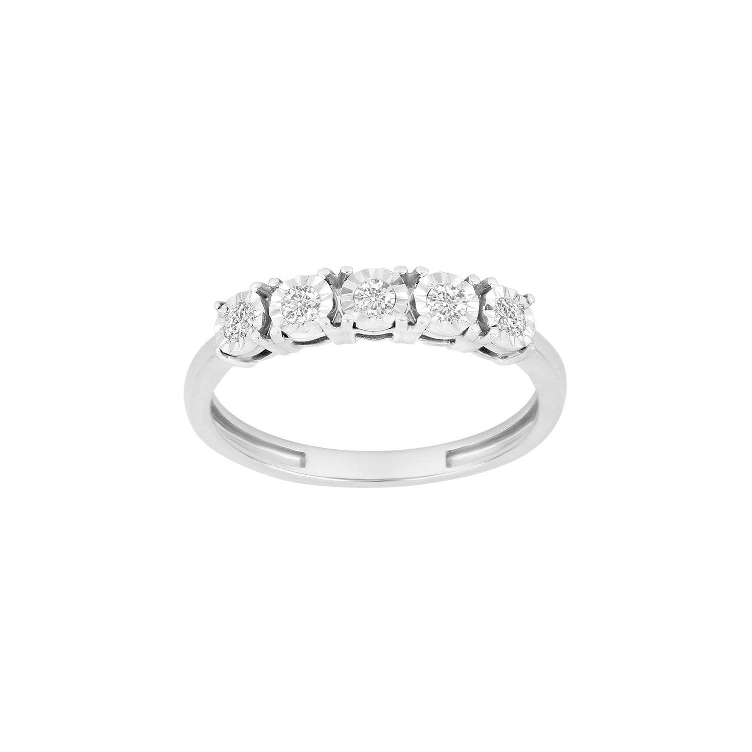 14 kt Weißgoldring mit 0,18 ct Durchmesser W/SI