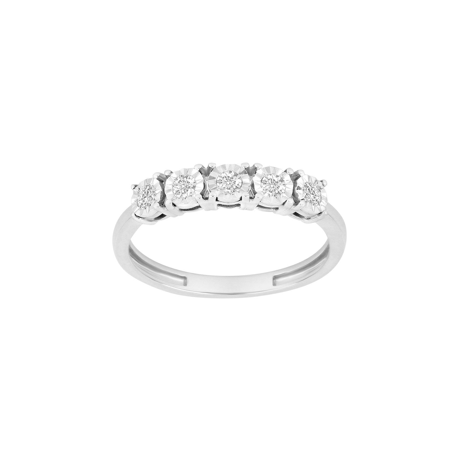14kt. hvidguldsring m/dia. 0.18ct W/SI