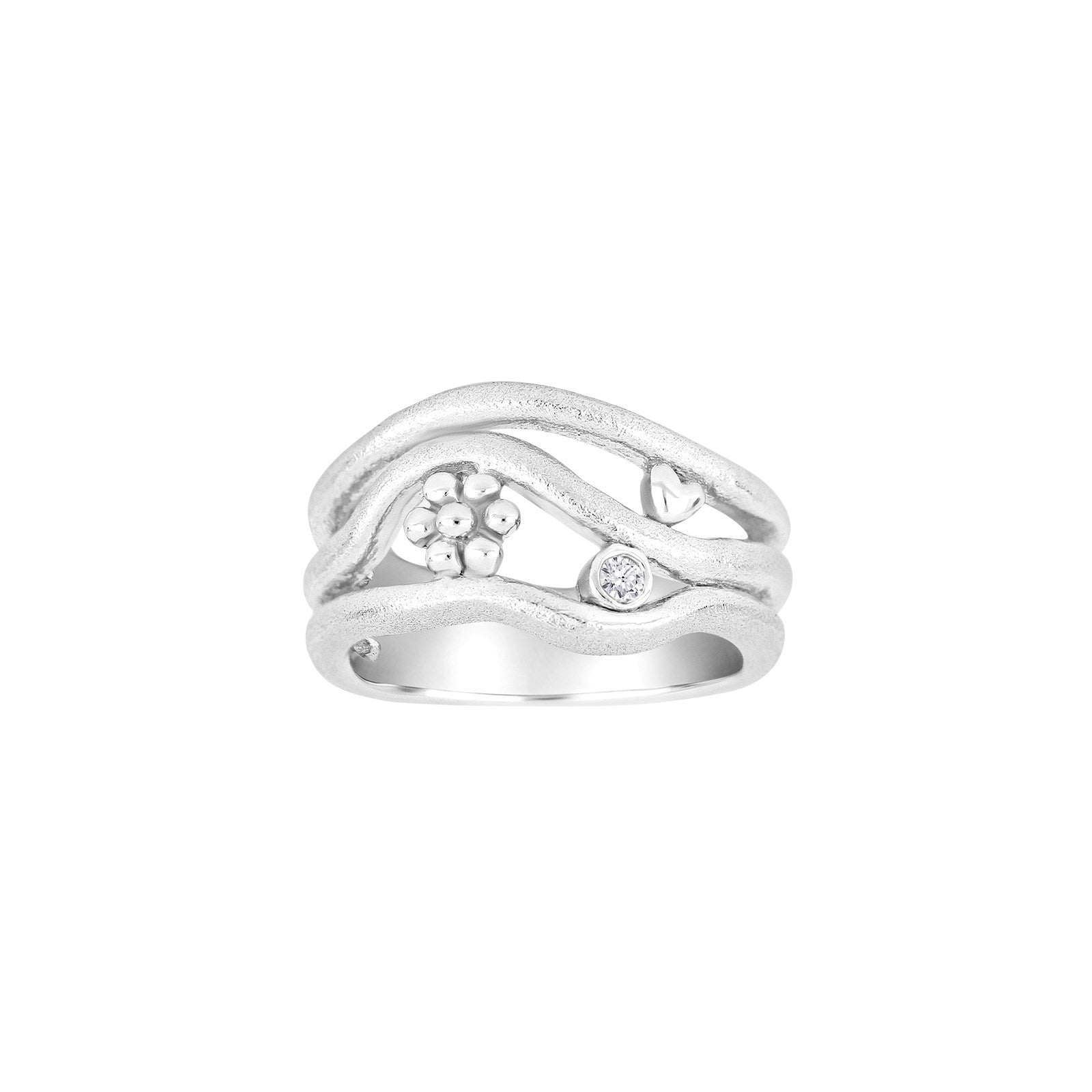 Rod. Silberring mit Zirkonia