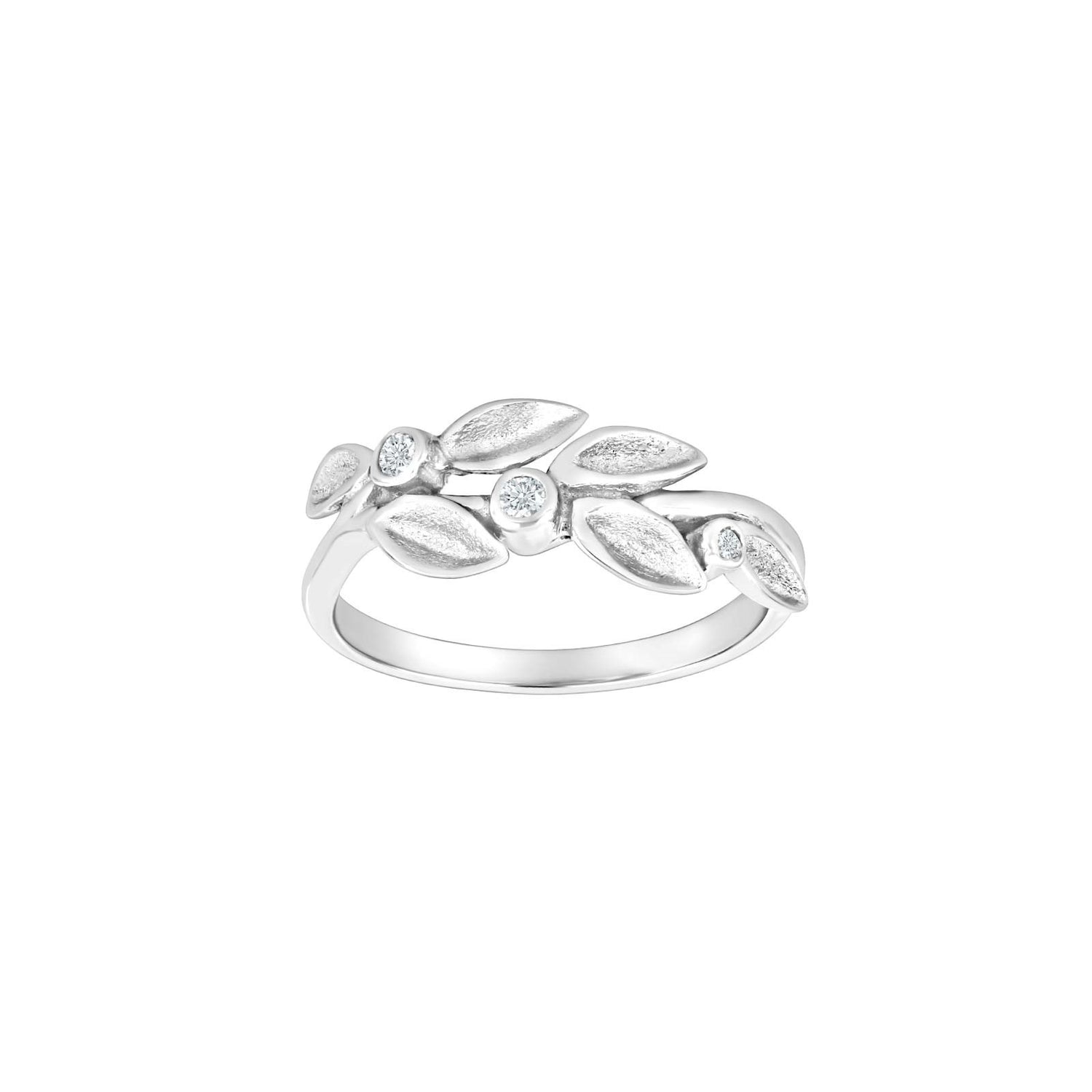 Rod. Silberring mit Zirkonia - Rhodiniert / 56