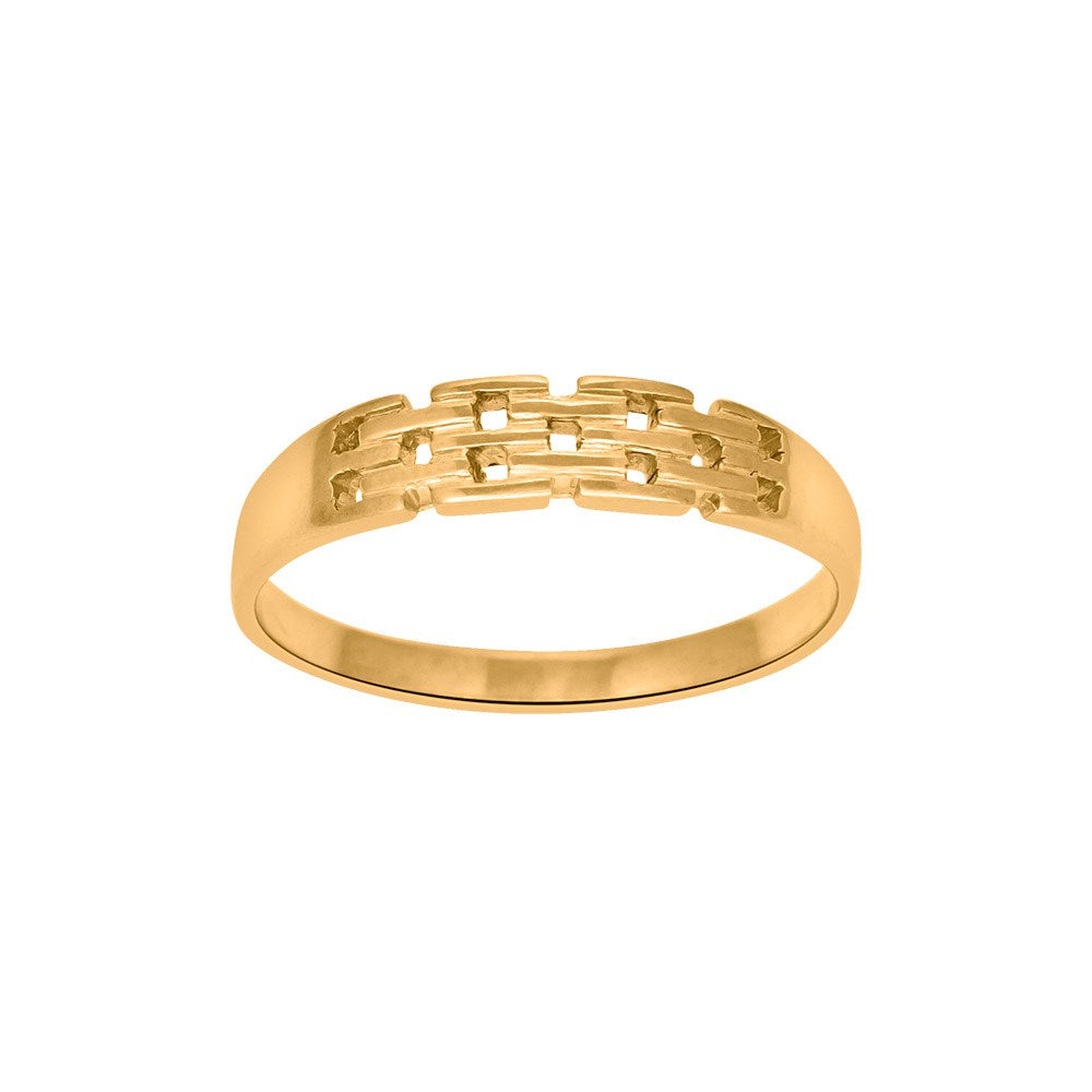 8kt. guldring mursten