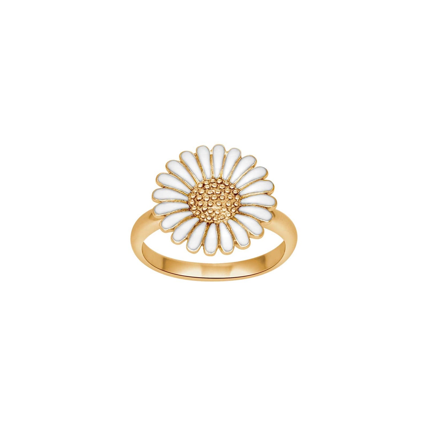 Stab. Silberring Daisy 15mm - Vergoldet / 60