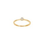 14kt. Goldring m/dia. 0.03ct W/SI