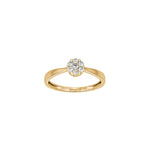 14ct. gold ring w/dia. 0.14ct W/SI